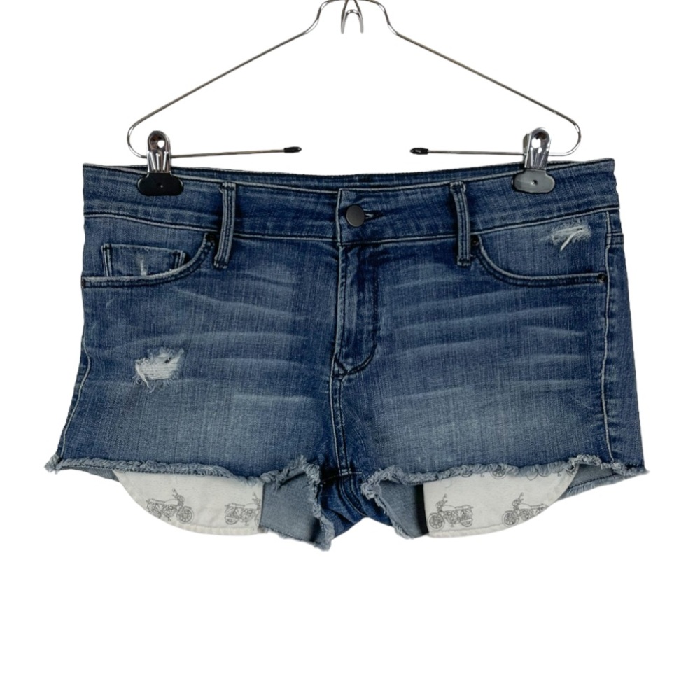 Gray Saks Fifth Ave Baby Cutoff Shorts Size 32 | very short